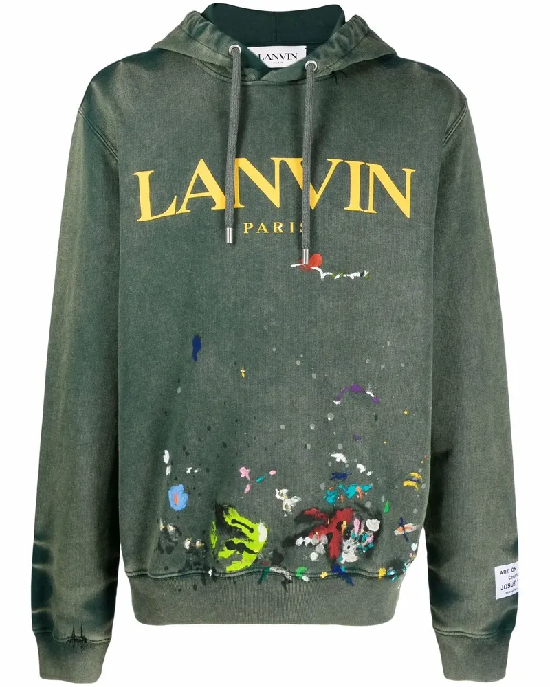Lanvin x Gallery Department Hoodie mit Farbklecksen - Grün Grün