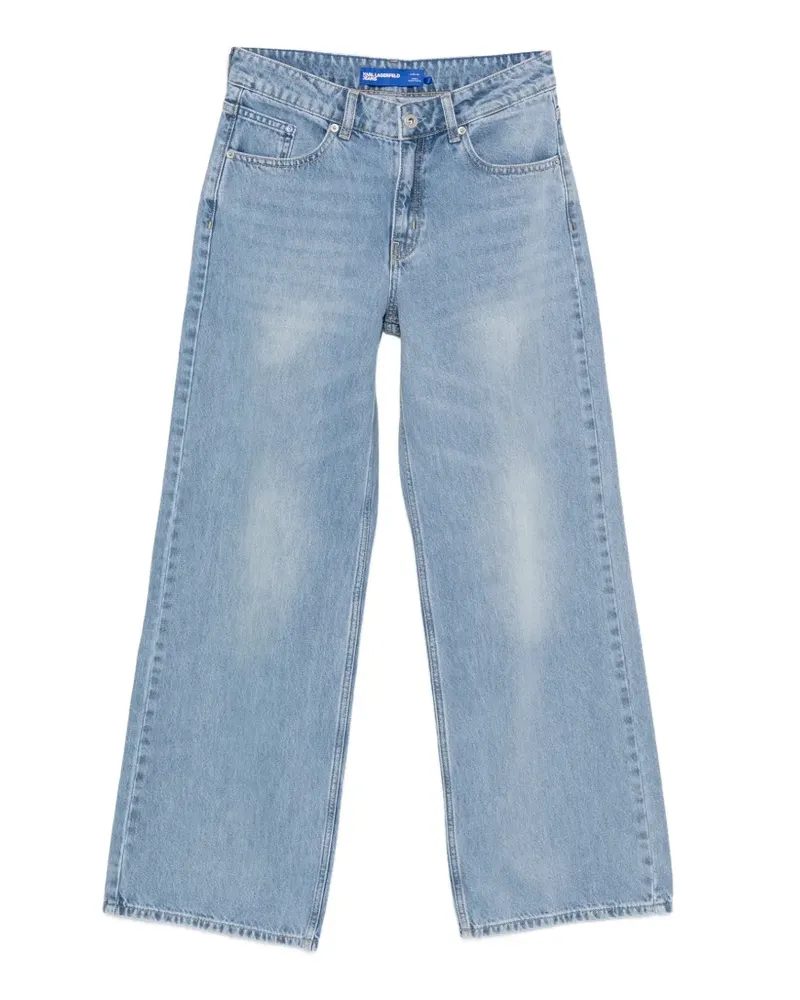 Karl Lagerfeld buton-fastening wide-leg jeans - Blau Blau