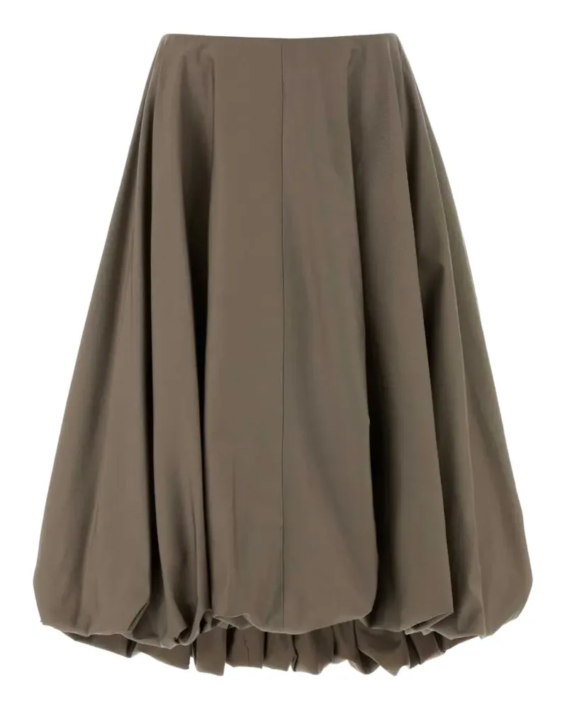 Balenciaga gabardine bubble-hem skirt - Braun Braun