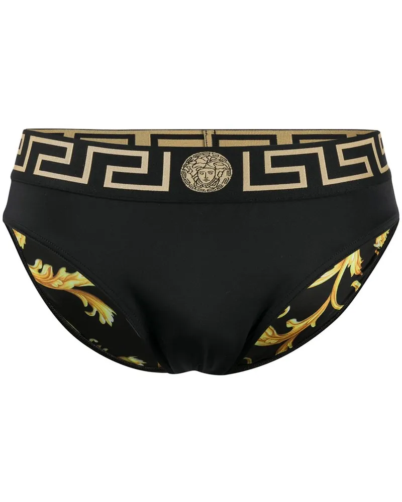 Versace Greca Border swim briefs Schwarz