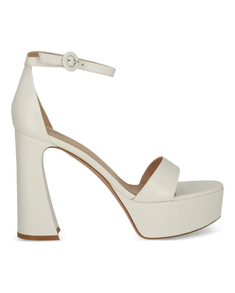 Gianvito Rossi platform buckle sandals - Weiß Weiß