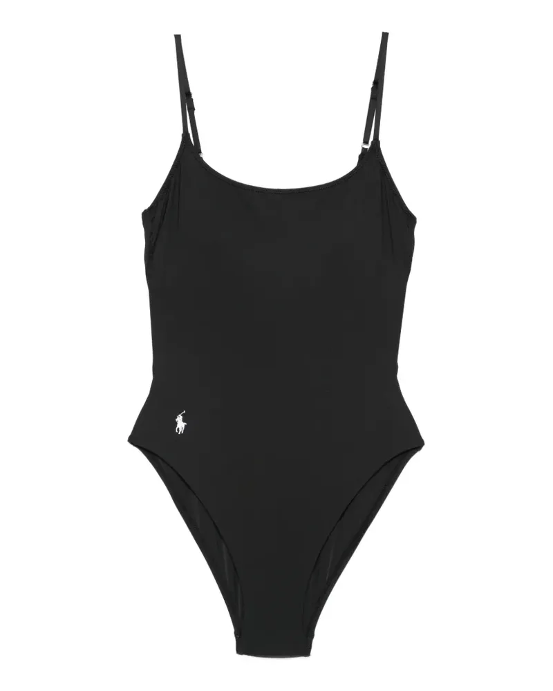 Ralph Lauren logo-embroidered swimsuit - Schwarz Schwarz