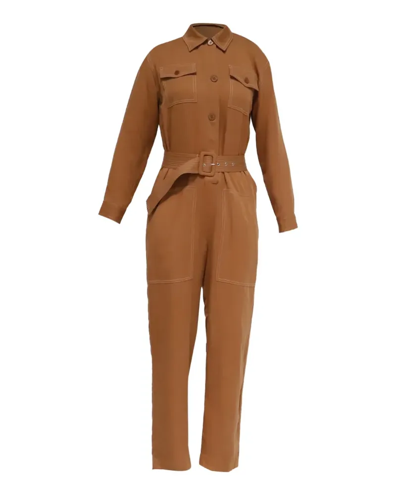 Maje 2020s belted jumpsuit - Braun Braun