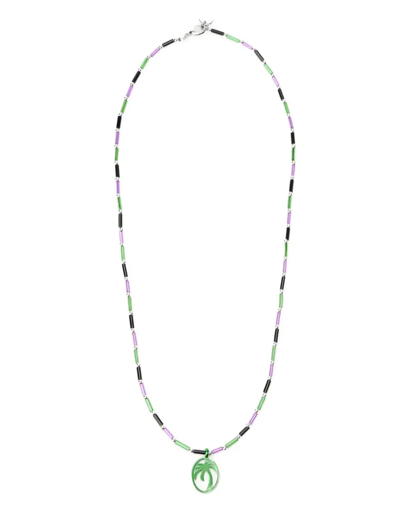 Palm Angels palm motif beads necklace - Silber Silber