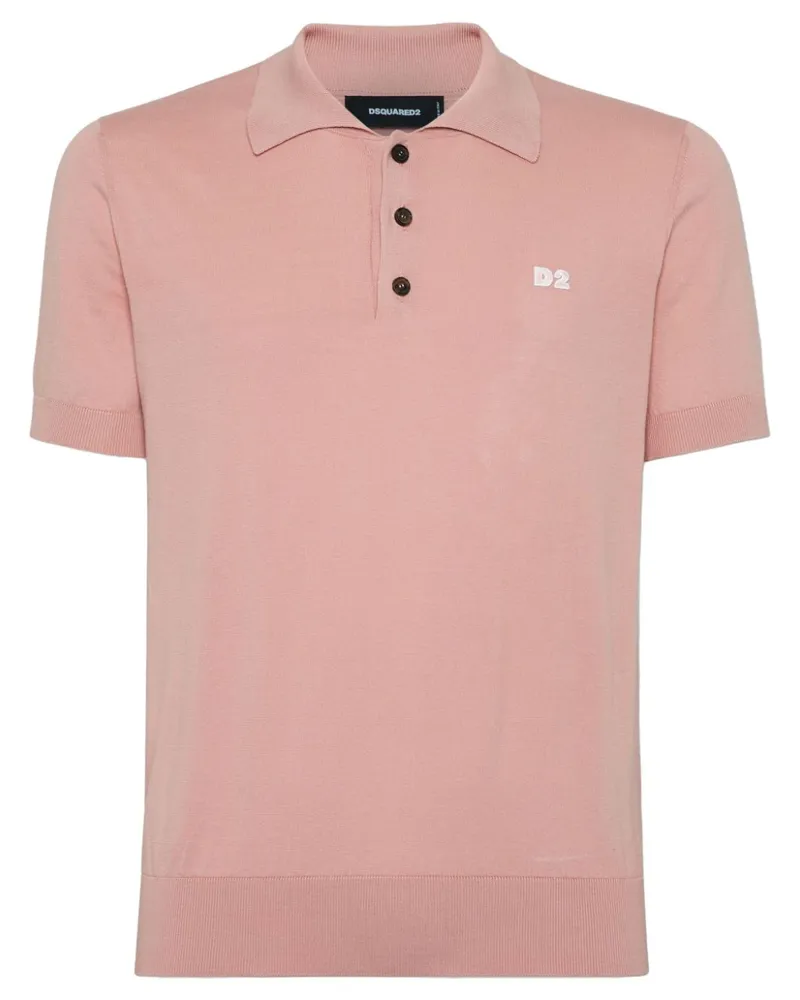Dsquared2 Poloshirt mit Logo-Stickerei - Rosa Rosa