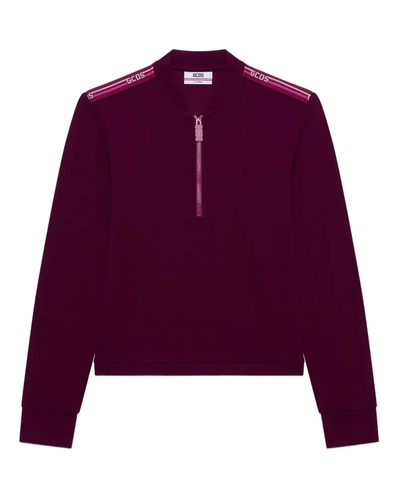 GCDS Sweatshirt mit Reißverschluss - Rot Rot