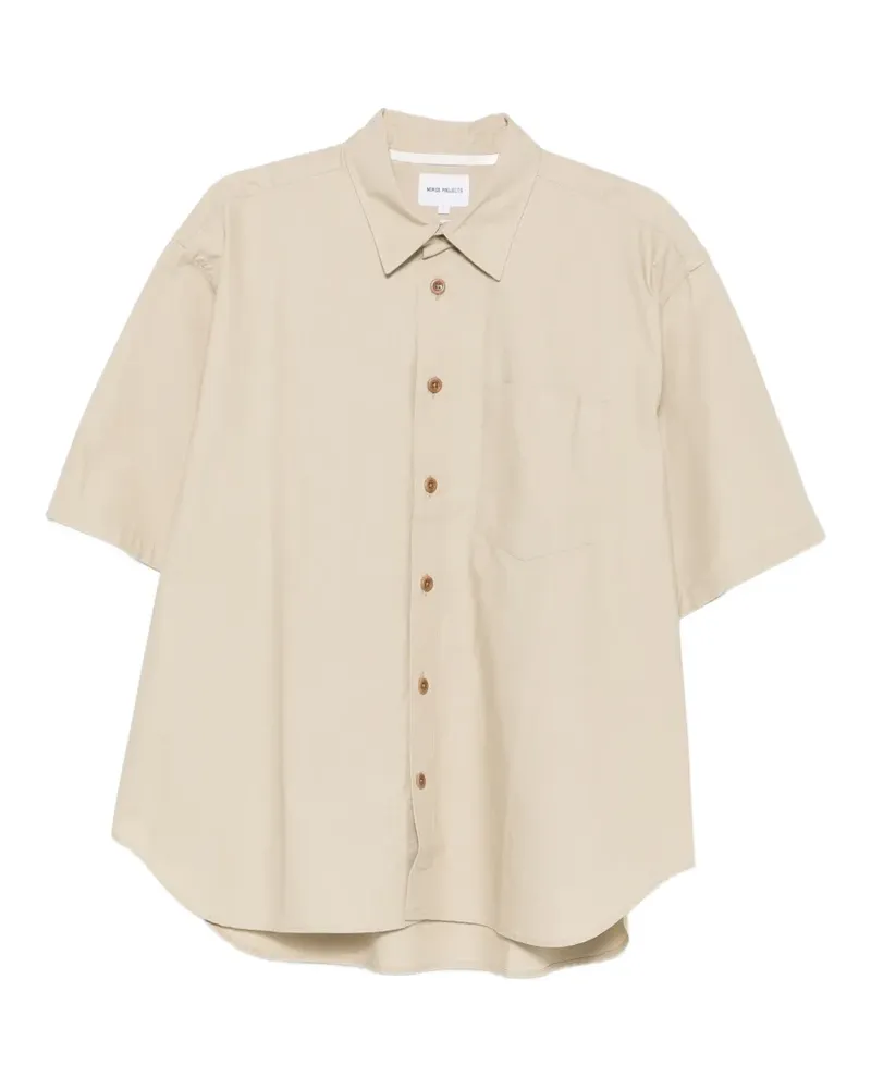 Norse Projects Espevik short-sleeve chest-pocket shirt - Braun Braun