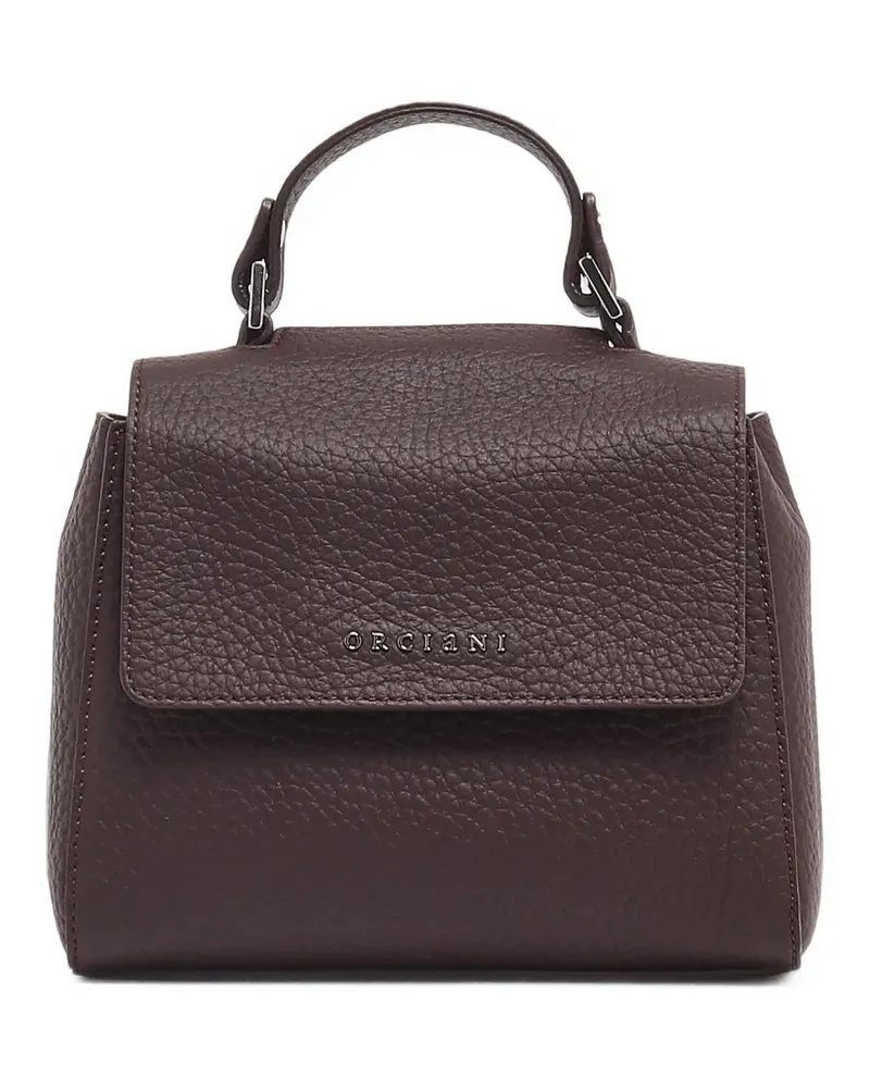 Orciani mini grained leather tote bag - Braun Braun
