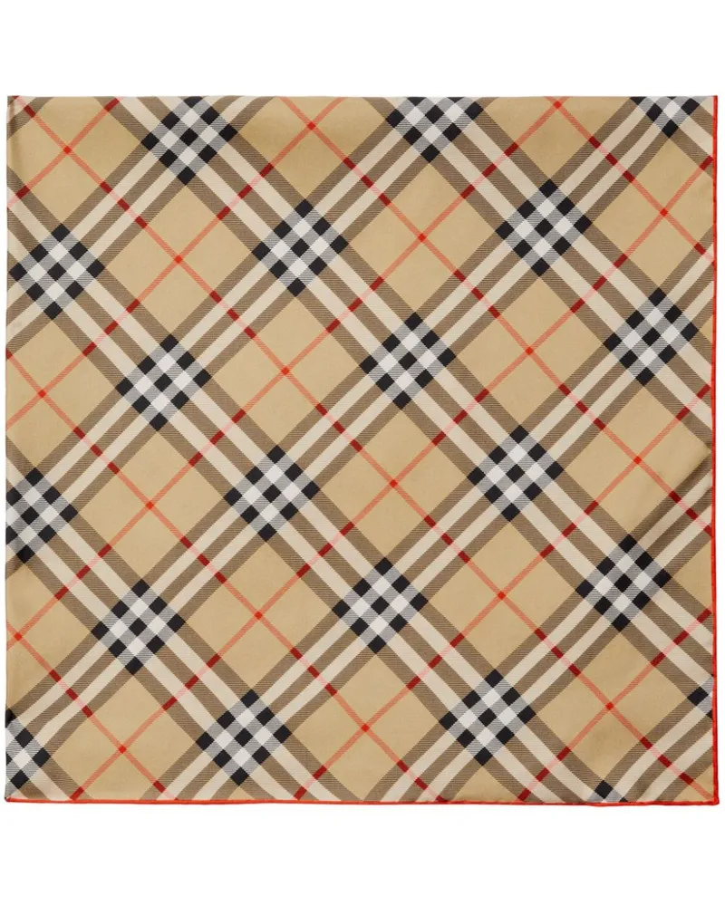 Burberry Schal aus Seide mit Vintage-Check - Nude Nude