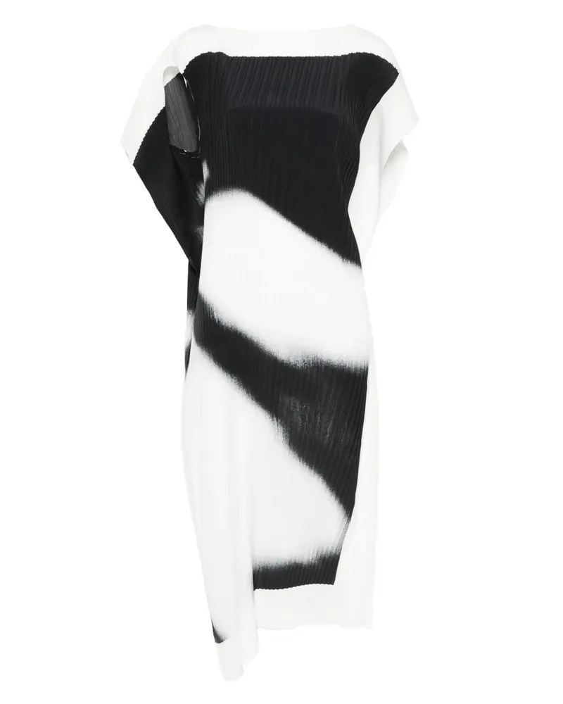 Issey Miyake Shadow Study Midikleid - Schwarz Schwarz