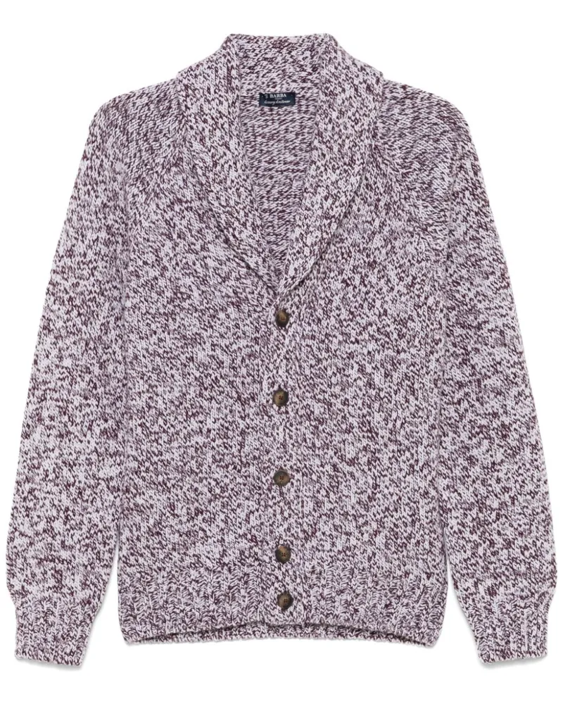 BARBA Klassischer Cardigan - Violett Violett