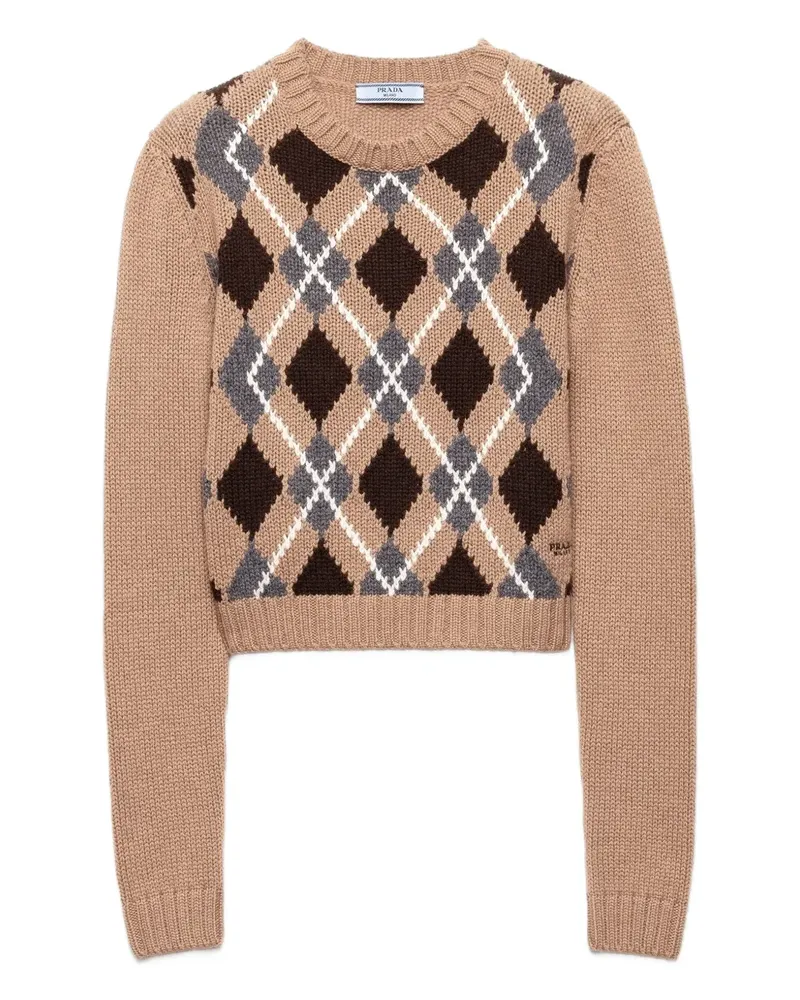 Prada Pullover mit Argyle-Muster - Braun Braun