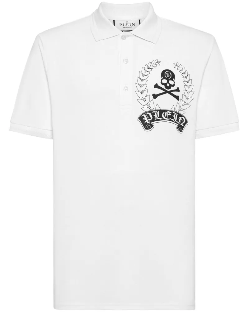 Philipp Plein Poloshirt mit grafischem Print - Weiß Weiß