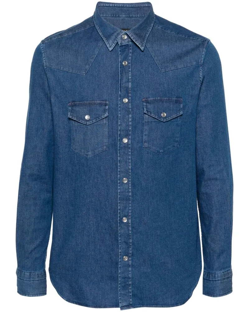 Tom Ford Jeanshemd im Western-Look - Blau Blau
