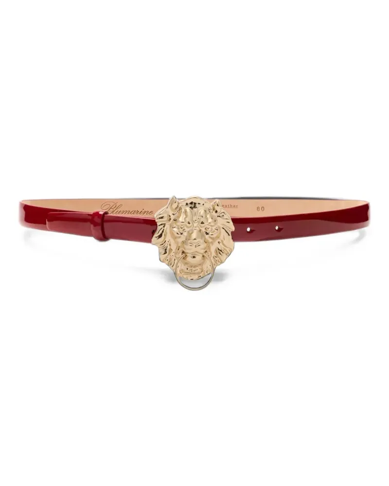 Blumarine lion-head patent leather belt - Rot Rot