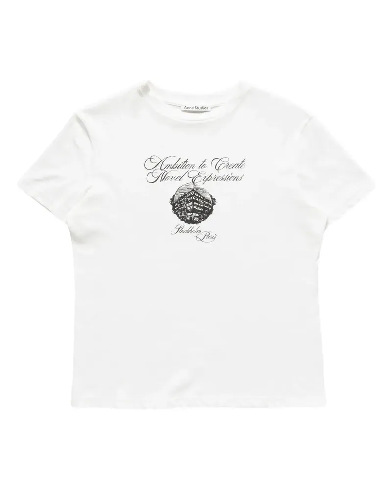 Acne Studios graphic jersey T-shirt - Weiß Weiß
