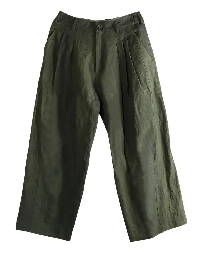 Ziggy Chen Hose mit weitem Bein - Grün Grün