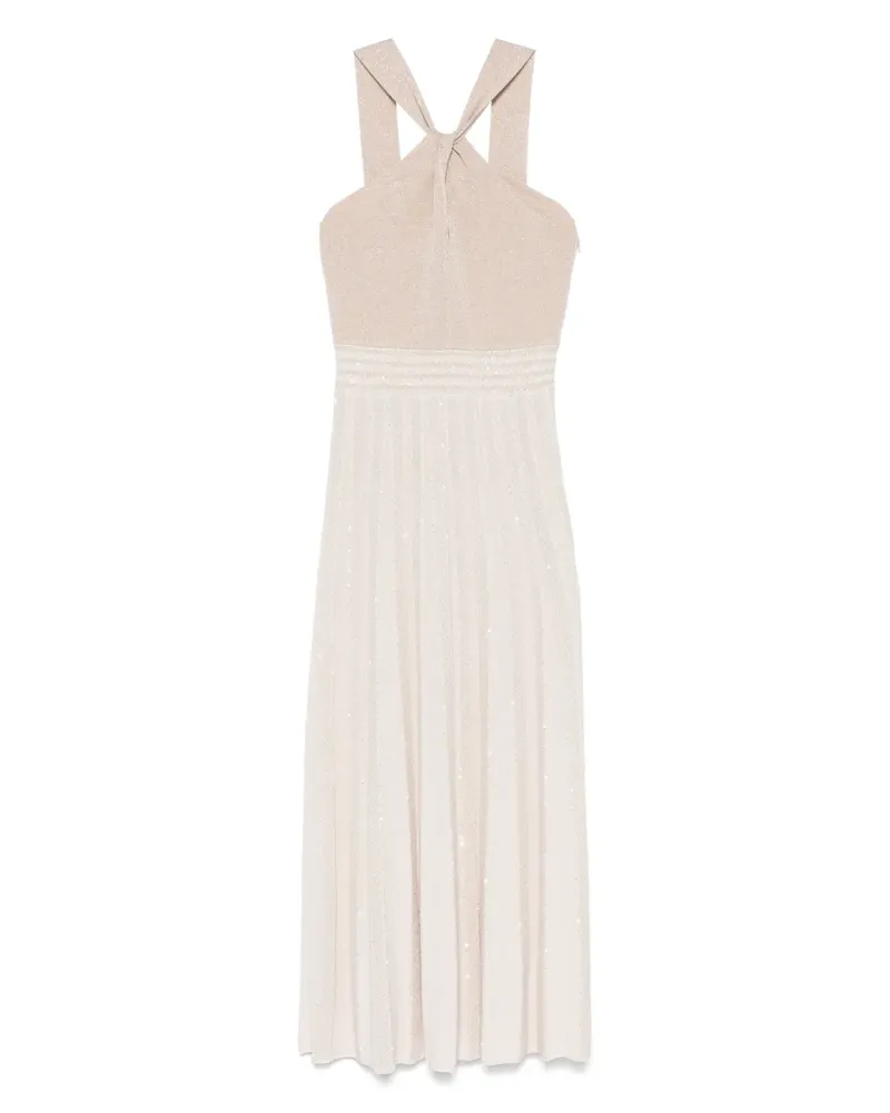 D.EXTERIOR Fein gestricktes Midikleid - Nude Nude