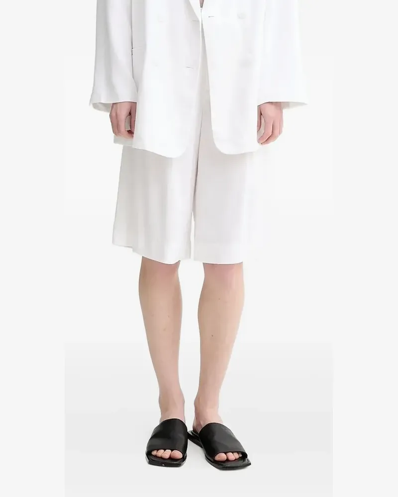 Gestuz Hoch sitzende Bundfaltenshorts - Weiß Weiß