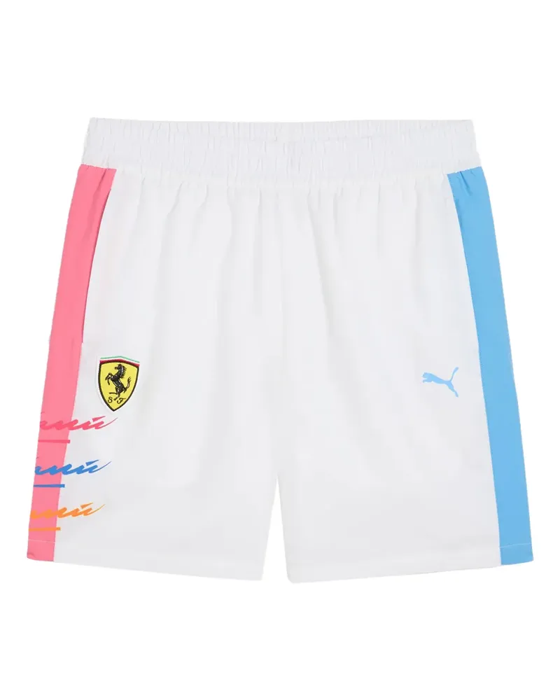 Puma x Ferrari Miami T7 Joggingshorts mit Logo - Weiß Weiß