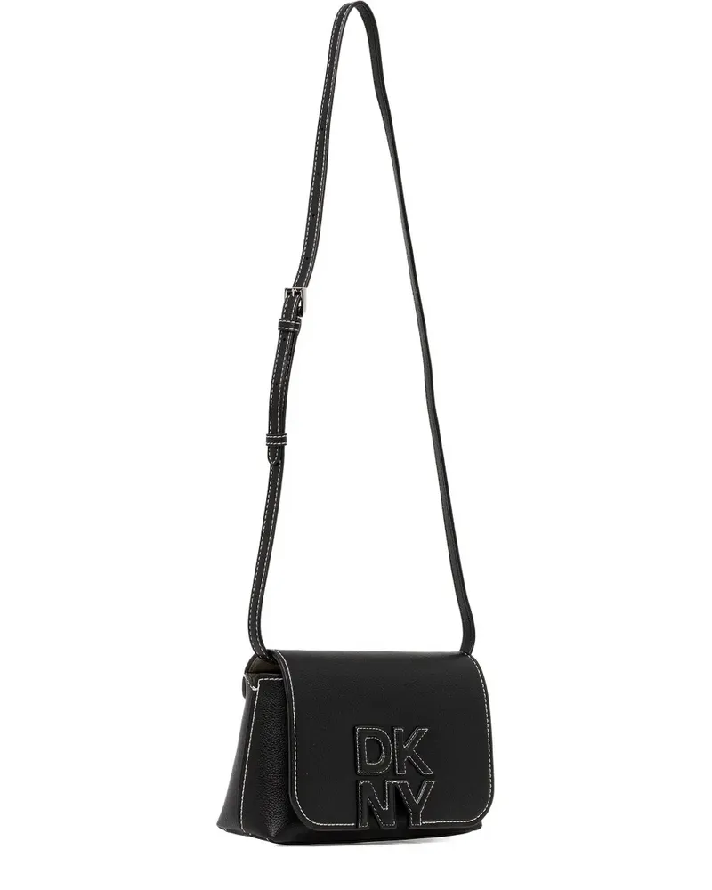 DKNY Nicole logo-patch crossbody bag - Schwarz Schwarz