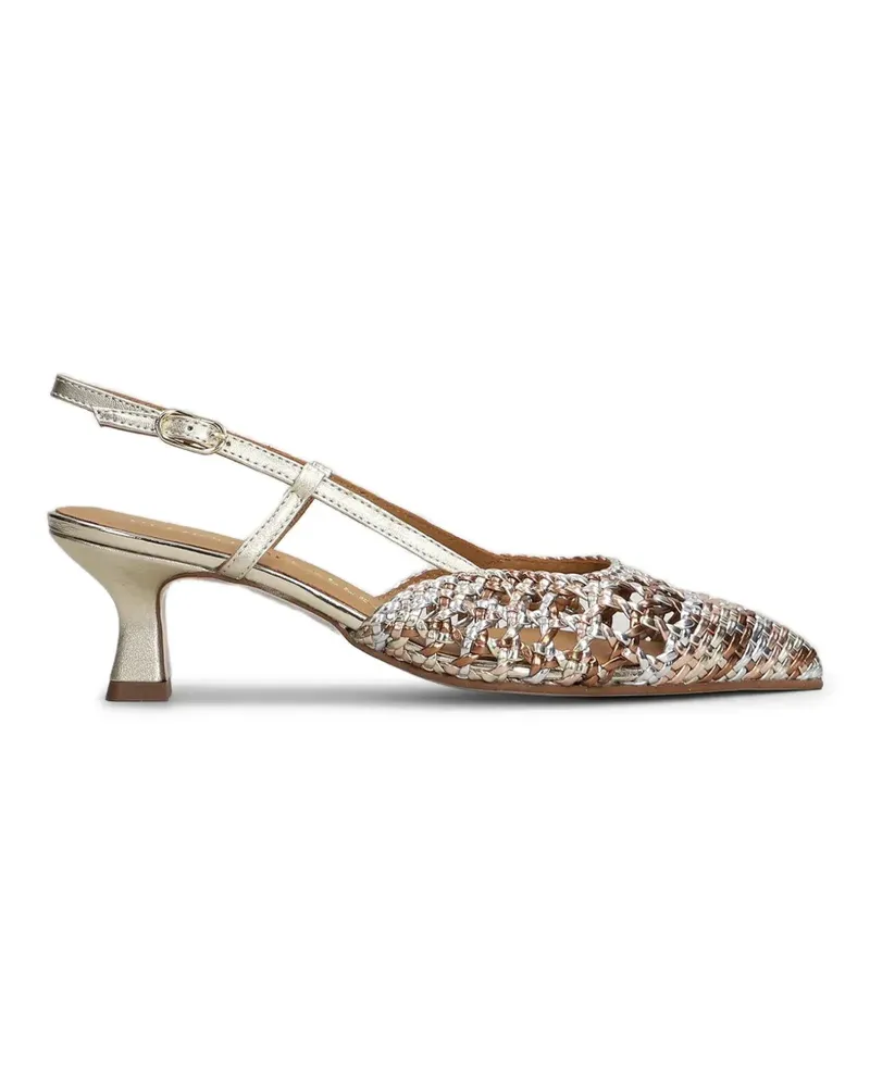Pedro Miralles Mantua woven slingback pumps - Silber Silber
