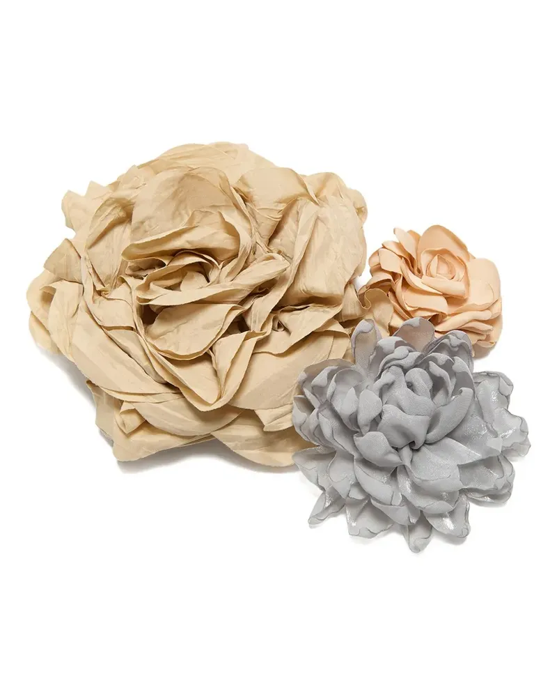 Maliparmi Brosche im Blumendesign - Braun Braun