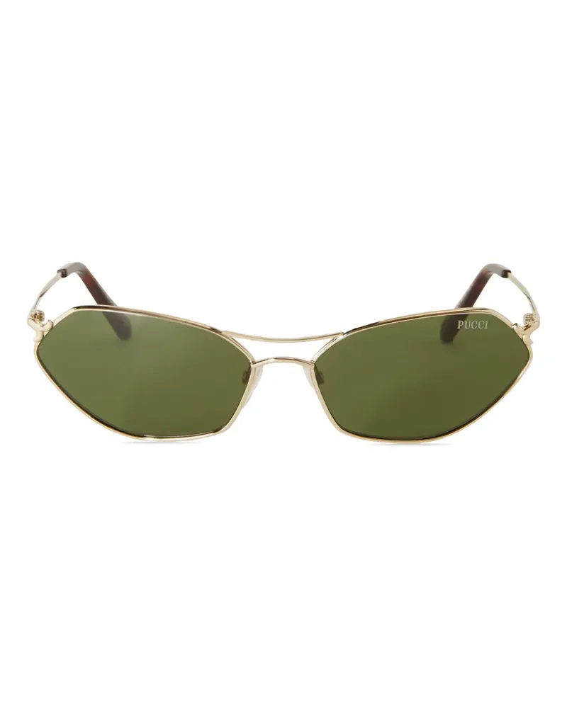 Emilio Pucci Geometrische Sonnenbrille - Gold Gold