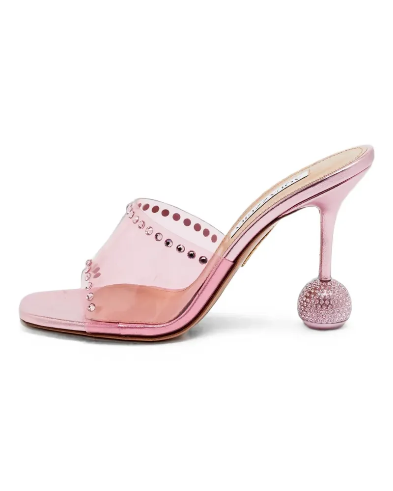 Aquazzura Kristallverzierte Sandalen mit Kugelabsatz - Rosa Rosa