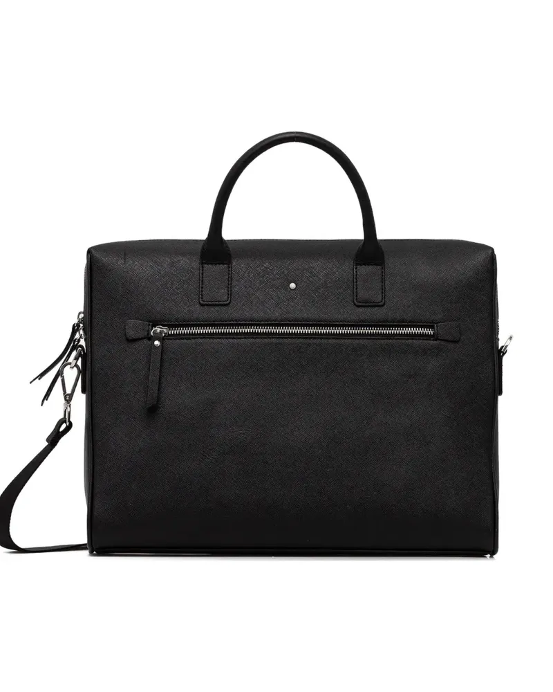 Geox zip top-handle laptop bag - Schwarz Schwarz