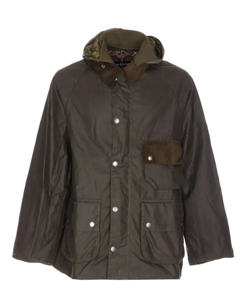 Barbour Gewachste Solway Jacke mit abnehmbarer Kapuze - Grün Grün