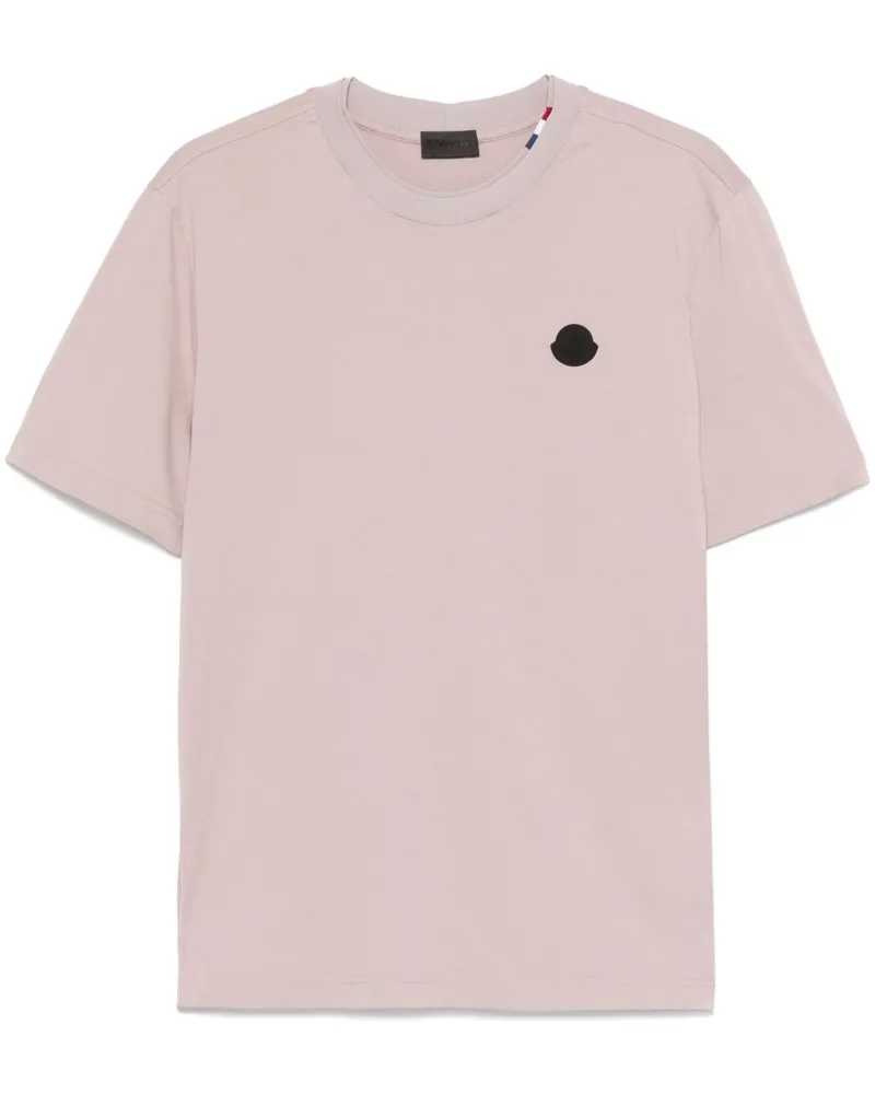 Moncler T-Shirt mit Logo-Patch - Nude Nude