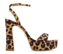 Caia Sandalen mit Animal-Print - Nude