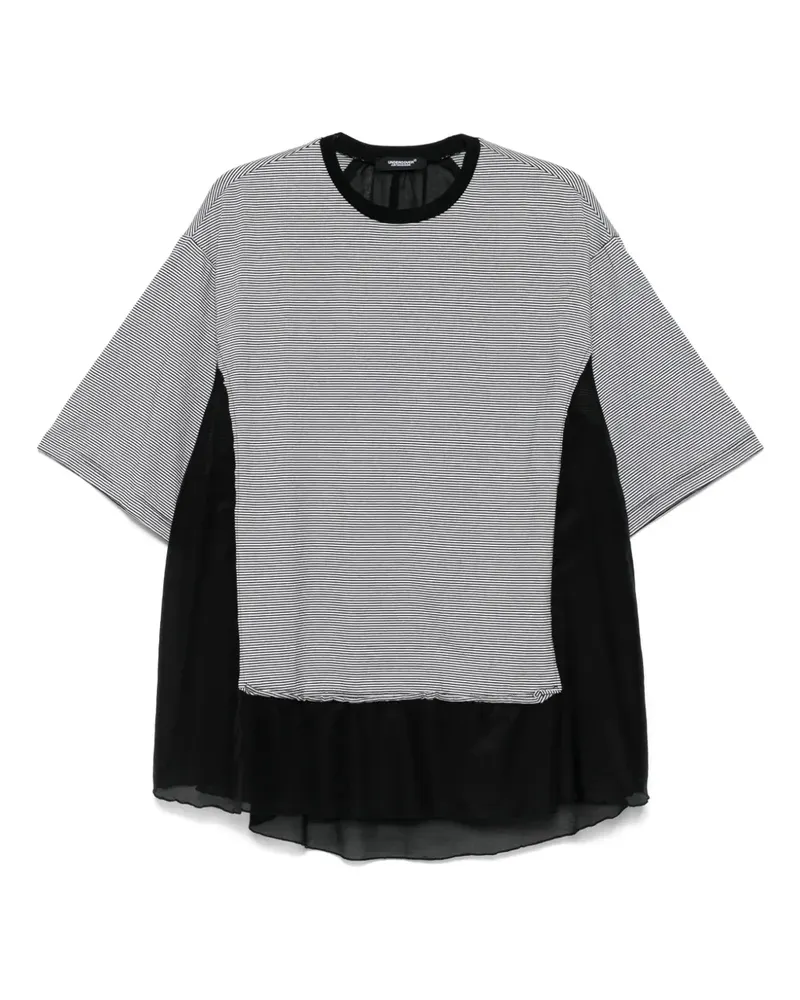 Undercover Gestreiftes T-Shirt - Schwarz Schwarz