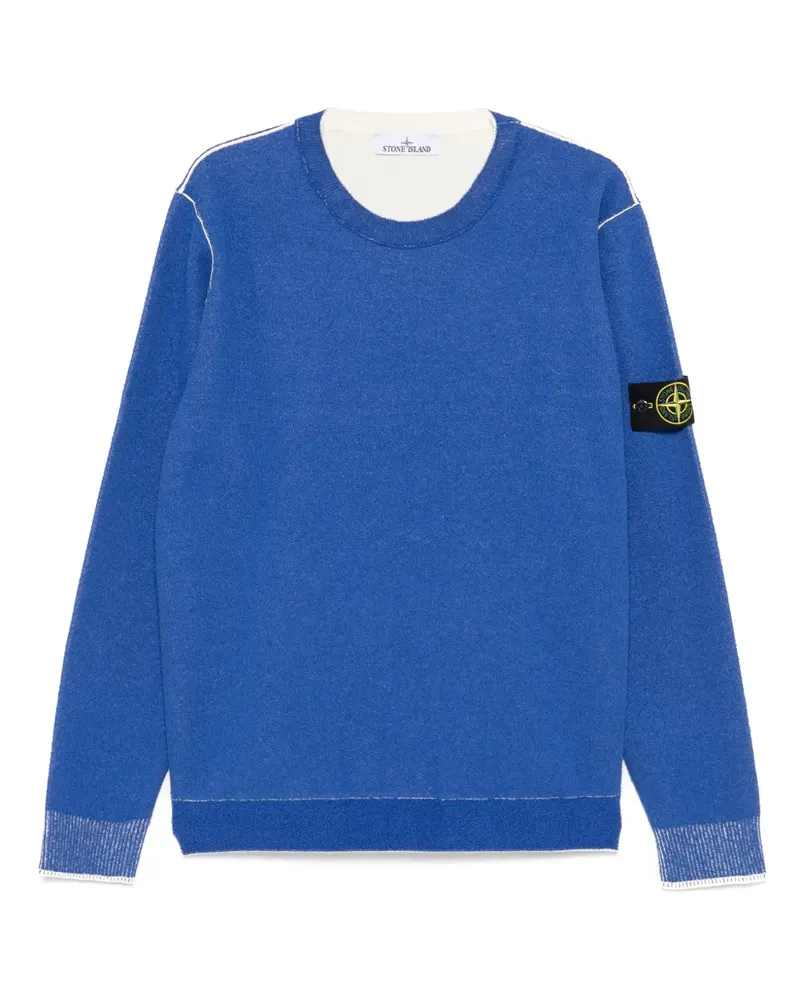 Stone Island Sweatshirt mit Kompass-Patch - Blau Blau