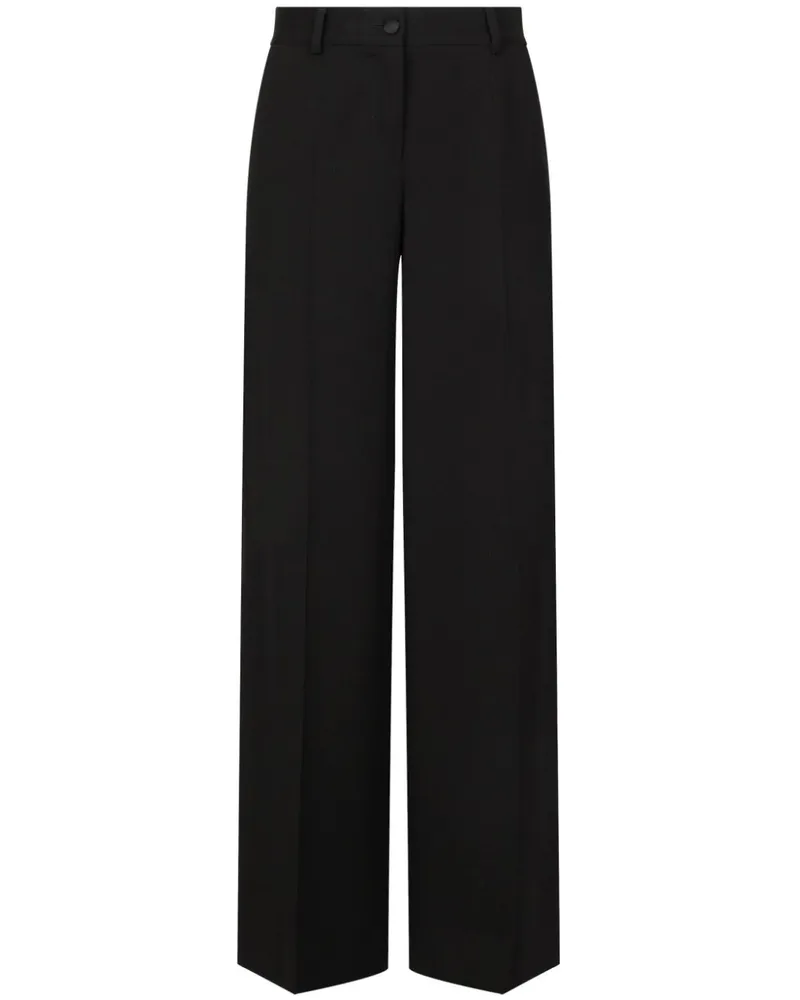Dolce & Gabbana Hose mit weitem Bein - Schwarz Schwarz
