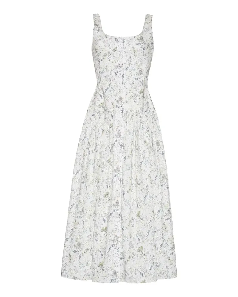 Adam Lippes Cassie Midikleid - Weiß Weiß