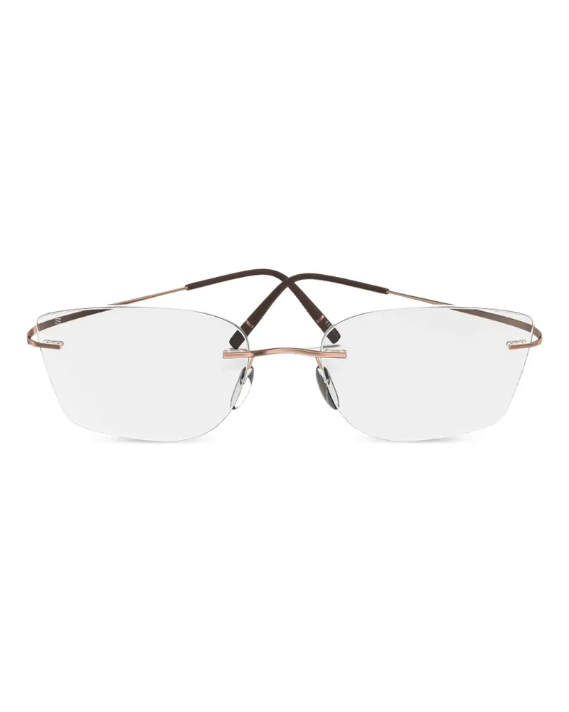 Silhouette Rahmenlose Titan Minimal Art Stellar Brille - Rosa Rosa