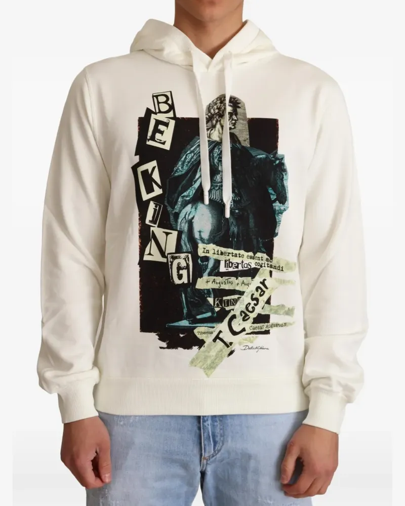 Dolce & Gabbana Hoodie mit grafischem Print - Nude Nude