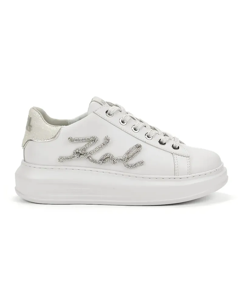 Karl Lagerfeld Kapri Sneakers mit Logo - Weiß Weiß