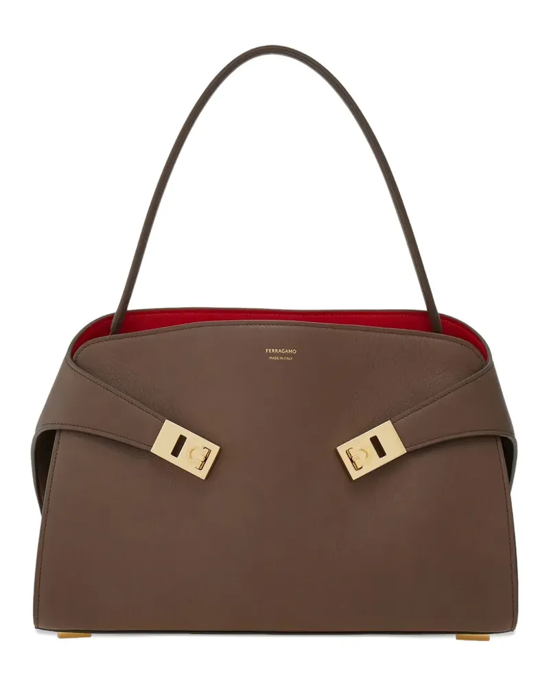 Ferragamo leather shoulder bag - Braun Braun