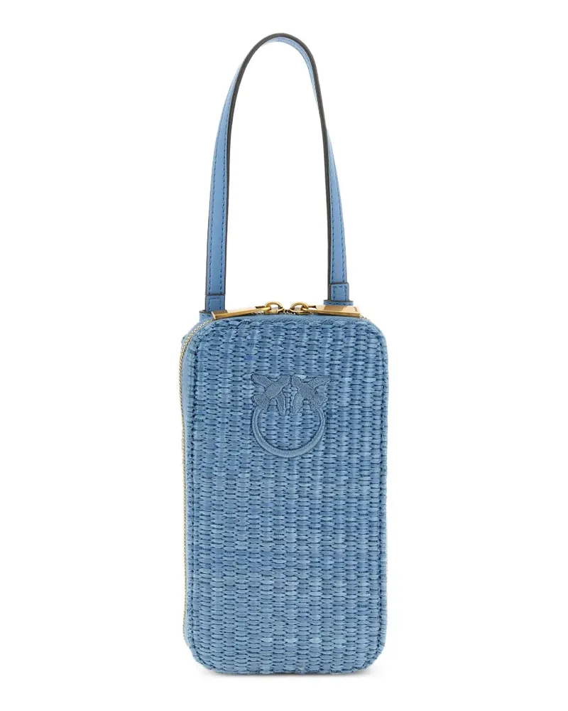 Pinko Geflochtenes Love Birds Diamond Smartphone-Etui - Blau Blau