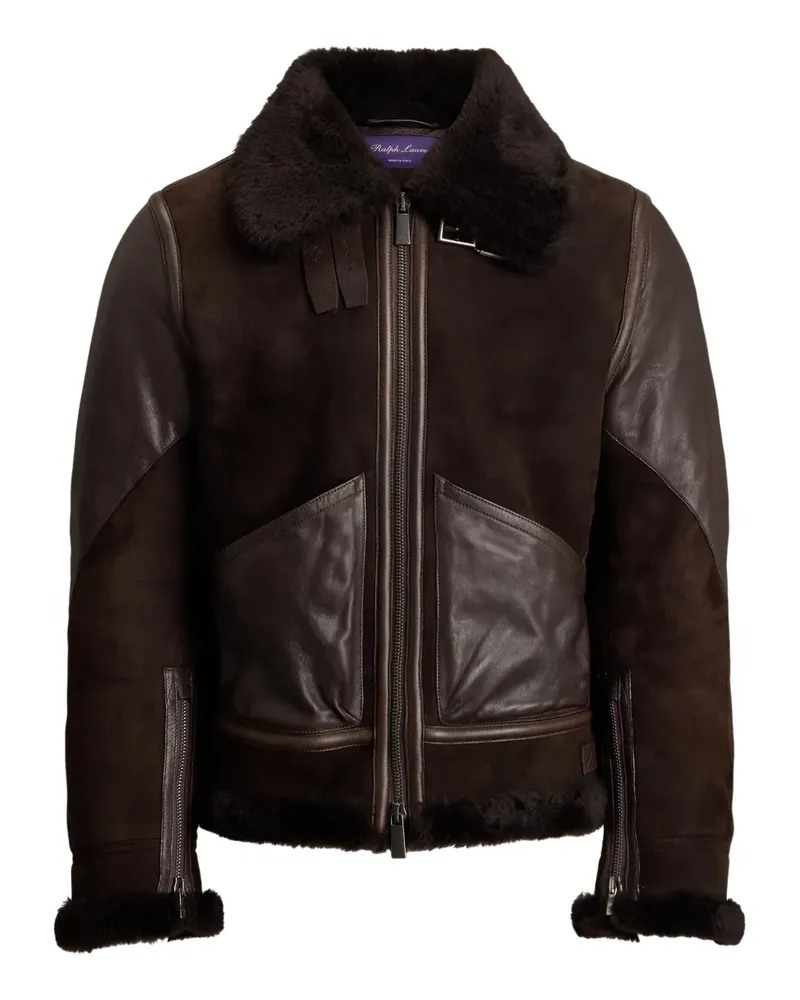 Ralph Lauren Jacke mit Shearling-Kragen - Braun Braun