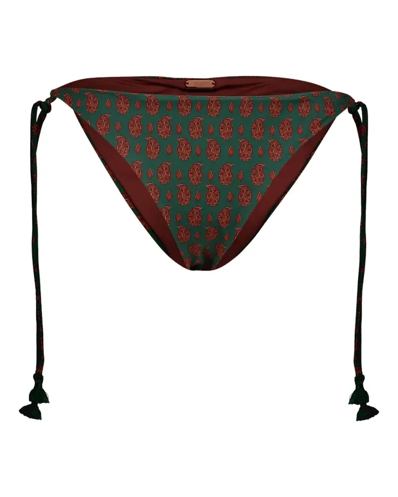 Johanna Ortiz Sagrado paisley-print bikini bottoms - Grün Grün