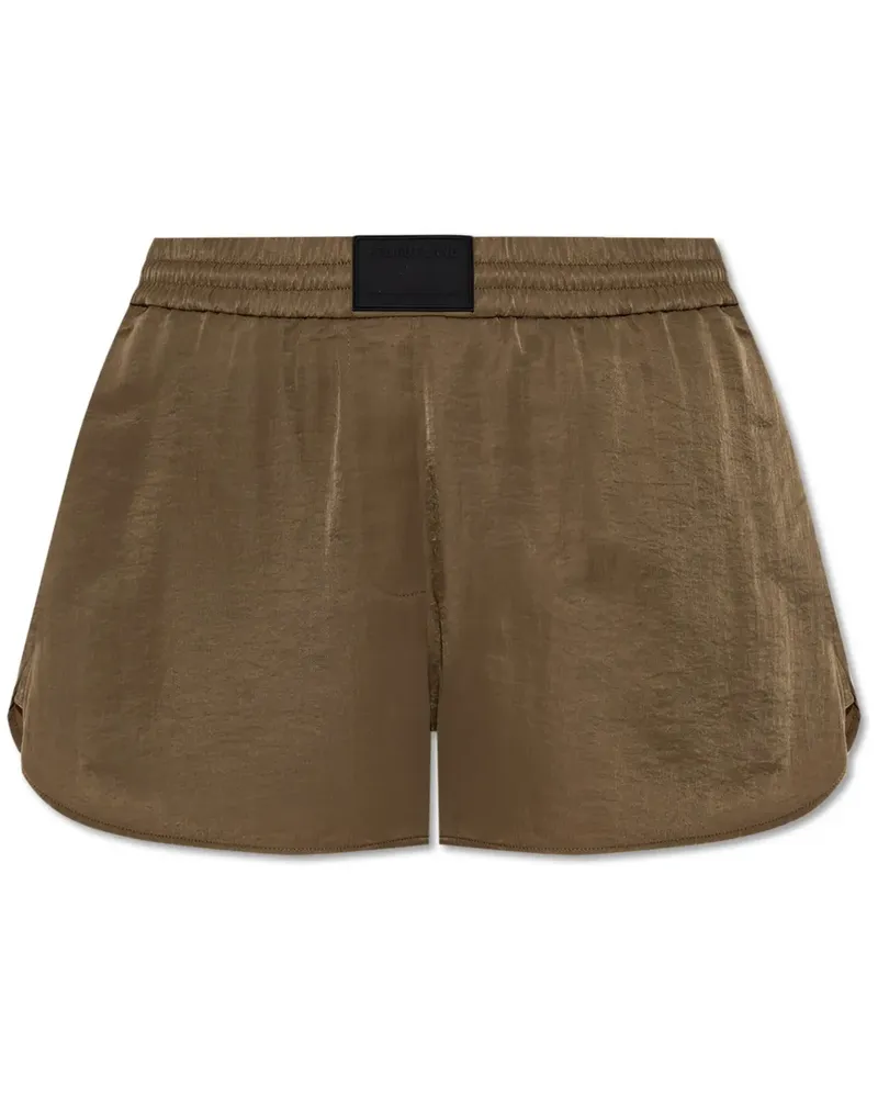 Helmut Lang Shorts mit Logo-Applikation - Braun Braun