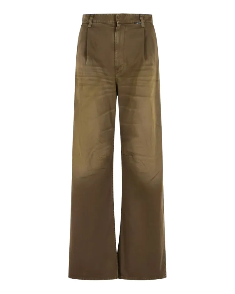 Maison Margiela Straight-Leg-Jeans mit Falten - Braun Braun