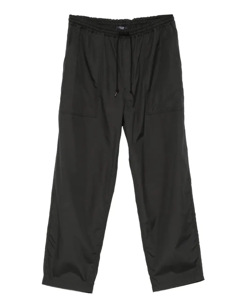 Comme des Garçons Hose mit aufgesetzter Tasche und Kordelzug - Schwarz Schwarz