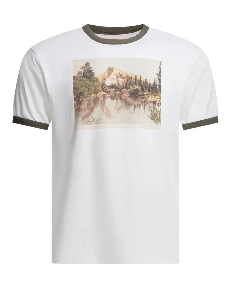 KAPITAL T-Shirt mit grafischem Print - Weiß Weiß