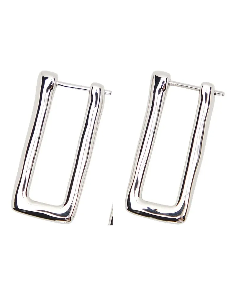 Jil Sander rectangle-frame earrings - Silber Silber
