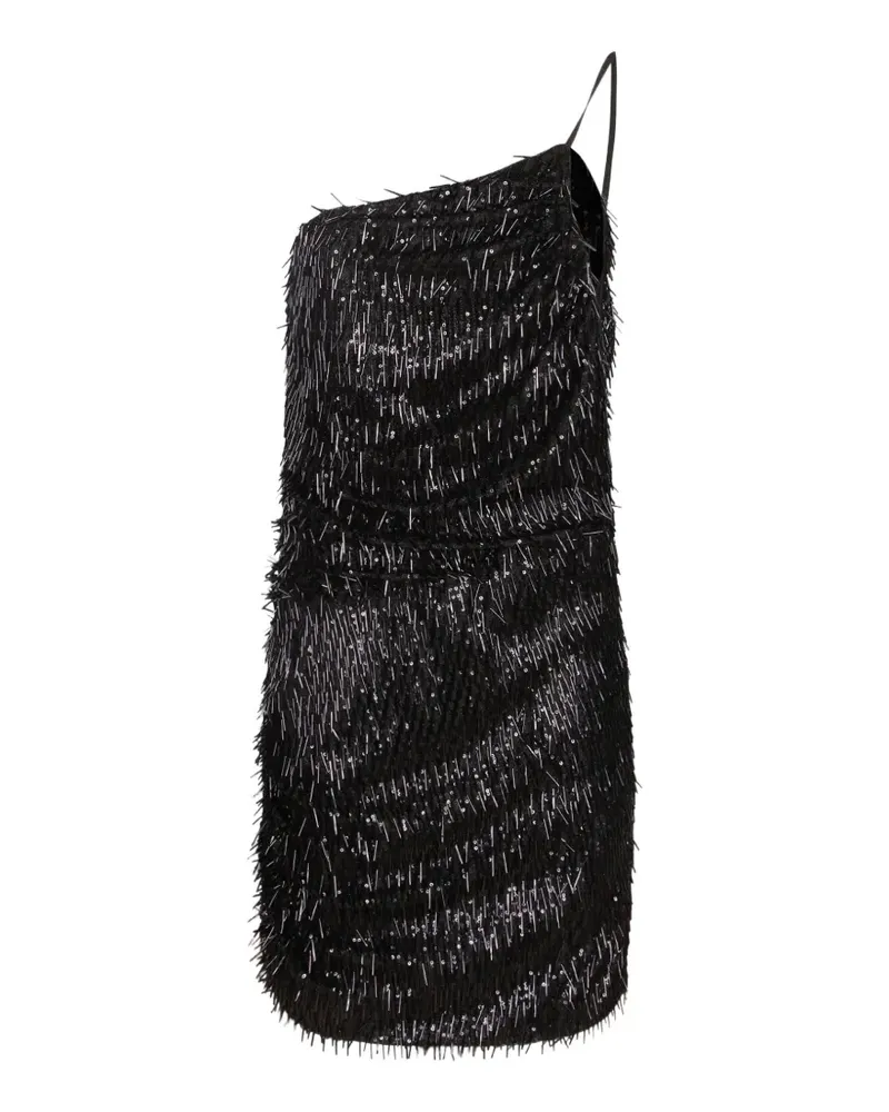 Amen Einschultriges Paillettenkleid - Schwarz Schwarz